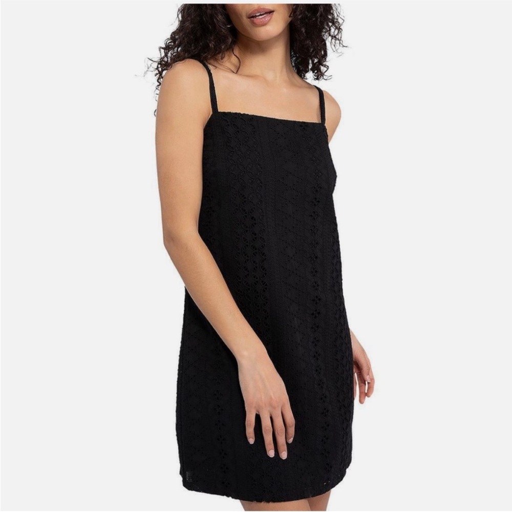 Sanctuary 90s Black Eyelet Mini Dress